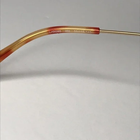 New authentic💯- CHLOE CH0024S 002 Round Gold Pink Grey 60 mm Women's Sunglasses - Picture 14 of 14